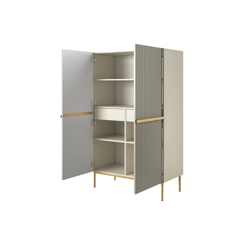 Kredens Szafka Nicole 100 cm - kaszmir / złote nóżki